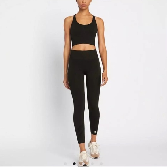 Tory Sport Pants - Tory Burch TORY SPORT 7/8 Seamless Leggings- BLACK / MEDIUM